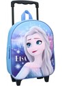 Vadobag Dětský cestovní 3D batoh na kolečkách Ledové království - Elsa