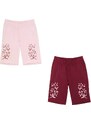 bonprix Krátké legíny s organickou bavlnou (2 ks v balení) Růžová
