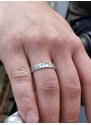 OLIVIE Pánský stříbrný prsten KŘÍŽ 5880