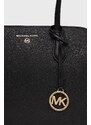 Kožená kabelka MICHAEL Michael Kors černá barva