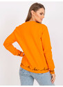 RELEVANCE Neonově oranžová dámská mikina na zip -orange
