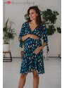 milk & love Těhotenské, kojící šaty Two Ways Midi Dress Navy Blue