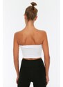 Trendyol Black-White 2-Pack Seamless/Seamless Ribbed Strapless Knitted Sports Bra
