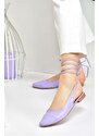 Fox Shoes Women's Lilac Tied Ankle Flats shoes