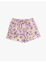 Koton Elastic Waist, Patterned Shorts Short with Pockets Cotton.