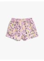 Koton Elastic Waist, Patterned Shorts Short with Pockets Cotton.