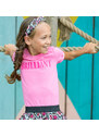 B-nosy Dívčí tričko s ohrnutým rukávem růžové Brilliant
