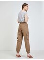Hnědé kalhoty s kapsami VILA Allo - Dámské