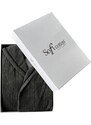 Soft Cotton Unisex župan STRIPE s kapucí, Černá antracit, 420 gr / m², Česaná prémiová bavlna 100% RICH SOFT, Dlouhý