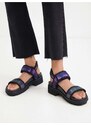 Fialovo-černé dámské sandály Desigual Track Sandal - Dámské
