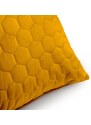 Žlutý sametový polštář MICADONI Dona 36 x 36 cm