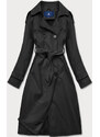 Ann Gissy Černý dvouřadový kabát s páskem (AG3-011)