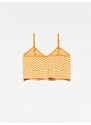 Dilvin 10184 Strappy Knitwear Undershirt Crop - orange