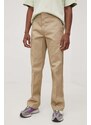 Kalhoty Dickies pánské, béžová barva, jednoduché, DK0A4XK6KHK-Khaki