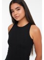 Trendyol Black Cotton, Sleeveless, Knitted Singlet