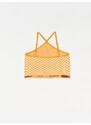 Dilvin 10185 Front Cross Strap Tank Top - orange