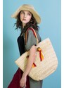 Art of Polo Béžová slamená taška na rameno Mary Ann