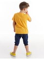 Denokids Scoop Size T-shirt Capri Shorts Set