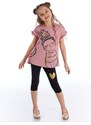 mshb&g Love Cat Girl Child T-shirt Tights Set