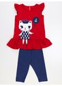 Denokids Sailor Cat Girl Child Tunic Leggings Suit