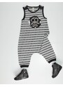 Denokids Skull Boy's Striped Jumpsuit