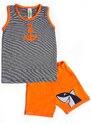 Denokids Orange Capa Boy's T-shirt Shorts Set