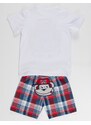 Denokids Monkey Plaid Boy's T-shirt Shorts Set