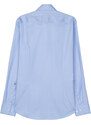Pánská světle modrá keprová nežehlivá košile Shaped fit s dlouhým rukávem Seidensticker