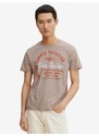 Světle hnědé pánské tričko Tom Tailor - Pánské