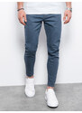 Ombre Clothing Pánské džínové kalhoty bez oděru SLIM FIT - tmavě modré V4 OM-PADP-0148