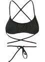 Trendyol Black Bralette Piping Bikini Top