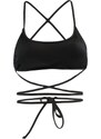 Trendyol Black Bralette Piping Bikini Top