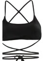 Trendyol Black Bralette Piping Bikini Top