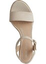 Sandály Geox Aurely 50 dámské, béžová barva, na podpatku, D25RXB00021C8182