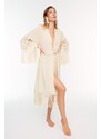 Trendyol Beige Tassel Detailed Beach Kimono & Beach Caftan