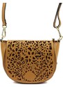 Kožená crossbody kabelka MiaMore 01-007 camel