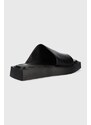 Kožené pantofle Vagabond Shoemakers Evy dámské, černá barva, na platformě