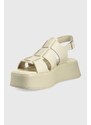 Kožené sandály Vagabond Shoemakers Courtney dámské, béžová barva, na platformě