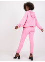 Fashionhunters Světle růžová bavlněná mikina s kapsami od Nately
