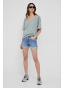 Džínové šortky Pepe Jeans Mable Short dámské, hladké, medium waist