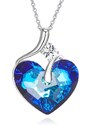 Éternelle Exkluzivní náhrdelník Swarovski Elements Lily Blue - srdce