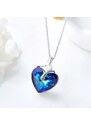 Éternelle Exkluzivní náhrdelník Swarovski Elements Lily Blue - srdce