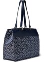 Tommy Hilfiger Kabelky Nathalie Small Tote Cube Jacquard Navy White