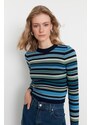 Trendyol Navy Blue Crop Knitwear Sweater