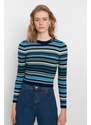 Trendyol Navy Blue Crop Knitwear Sweater