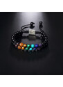 NAKY Shamballa náramek 7 čaker, onyx