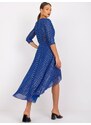 Fashionhunters Tmavě modré psaníčkové večerní šaty od Kamily
