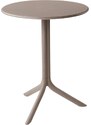 Nardi Šedo hnědý plastový zahradní stůl Spritz 60,5 cm