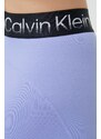 Tréninkové legíny Calvin Klein Performance Active Icon dámské, fialová barva, hladké
