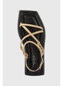 Kožené sandály Vagabond Shoemakers Evy dámské, béžová barva, na platformě